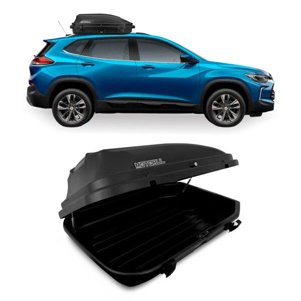 Baú Maleiro De Teto Motobul 270 Litros GM-TRACKER Preto