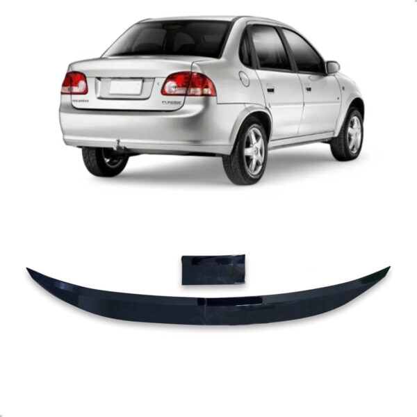 Aerofólio Para GM Classic Sedan Black Piano Autocolante