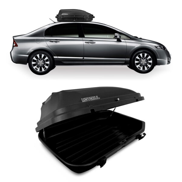 Baú Maleiro De Teto Motobul 270 Litros HONDA-NEW-CIVIC Preto