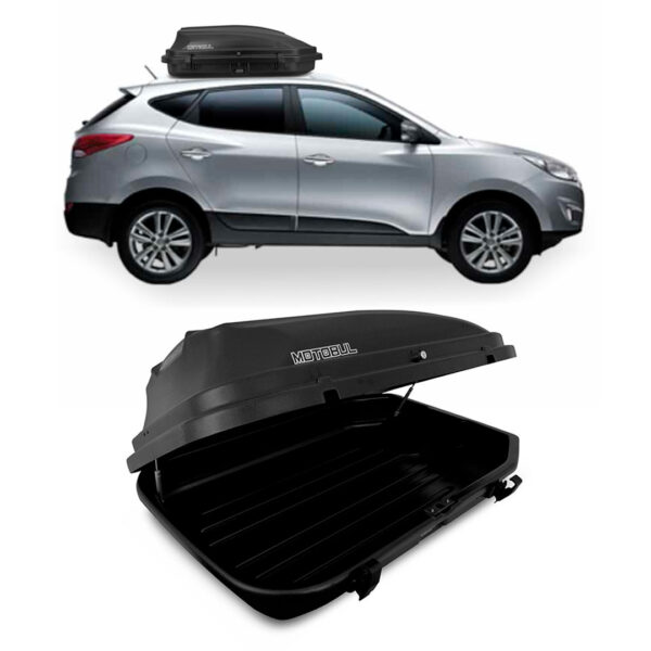 Baú Maleiro De Teto Motobul 270 Litros HYUNDAI-IX35 Preto