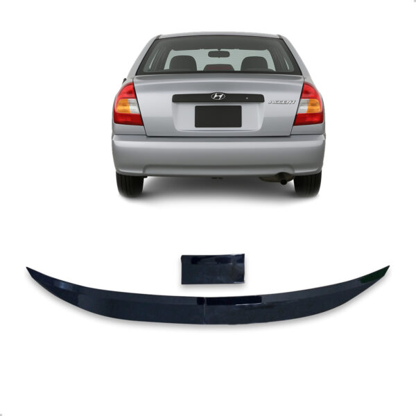 Aerofólio Para HYUNDAI Accent Sedan Black Piano Autocolante
