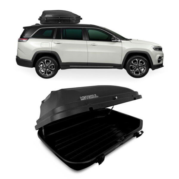 Baú Maleiro De Teto Motobul 270 Litros JEEP-COMMANDER Preto