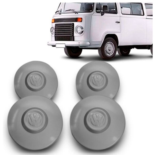 Kit 4 Calotas Kombi Clipper Cinza 94 95 96 97 98 99 A 2016 Cinza