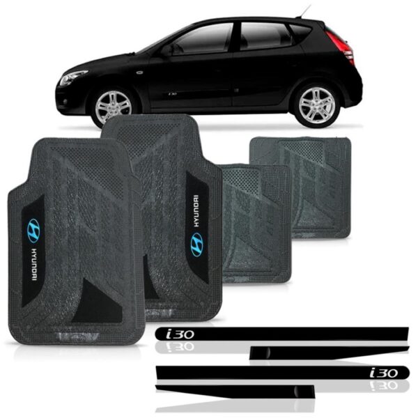 Friso Lateral I30 + Jogo Tapete Preto