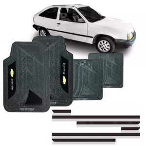 Friso Lateral Kadett/ipanema Gl 1996 A 1998 2p + Jogo Tapete Preto