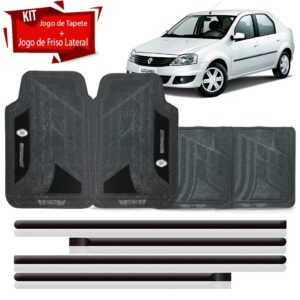 Friso Lateral Para Logan 2008 A 2014 + Jogo Tapete