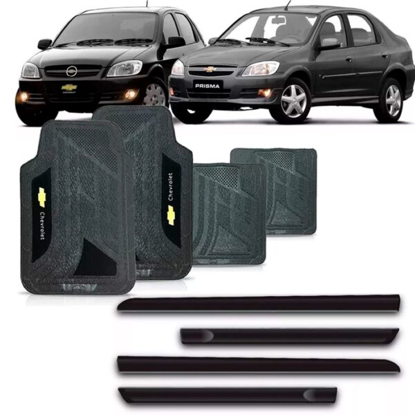 Friso Lateral Celta / Prisma 2006 A 2012 4p + Jogo Tapete