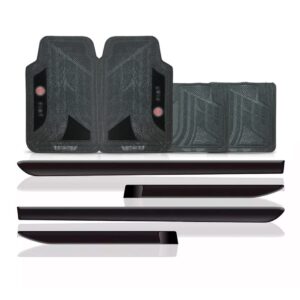 Friso Lateral Fiat Palio G4 2008 A 2015 4p + Jogo Tapete Pvc Preto