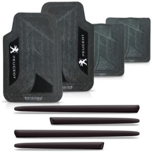 Borrachão Lateral 206 2000/2010 2p  + Jogo Tapet Cor Cinza