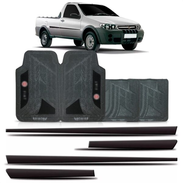 Friso Lateral Strada 05 A 2017 Modelo Cinza + Jogo Tapete
