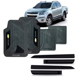 Kit Friso Lat. S10 Cabine Dupla +jogo Tapete Da Cor Cinza