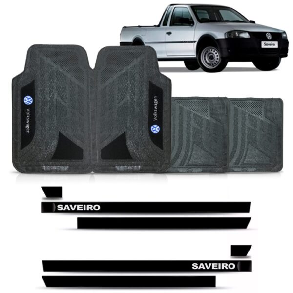 Friso Lateral Saveiro G4 05 2008 Personalizado + Jogo Tapete