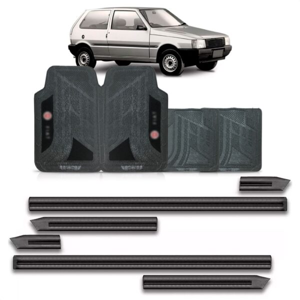 Friso Lateral Uno 1988 A 1994 2 Porta Largo + Jogo Tapete