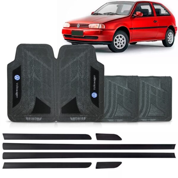 Friso Lateral Gol G2 Gli 1995 A 1996 Preto 2p + Jogo Tapete