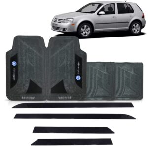 Friso Lateral Golf 2008 A 2014 4p Preto + Jogo Tapete