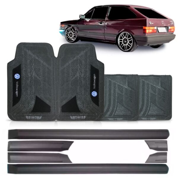 Friso Lateral Voyage Gl 87/95 Abaulado Cinza + Jogo Tapete