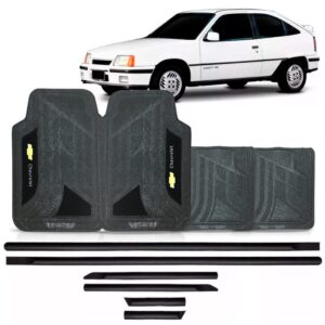 Friso Lateral Kadett Gs E Kadett Gsi Preto + Jogo Tapete Pvc