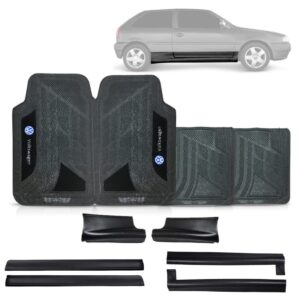 Friso Lateral Gol G2 Gti 1995 A 1998 Caixa Preto Jogo Tapete Preto