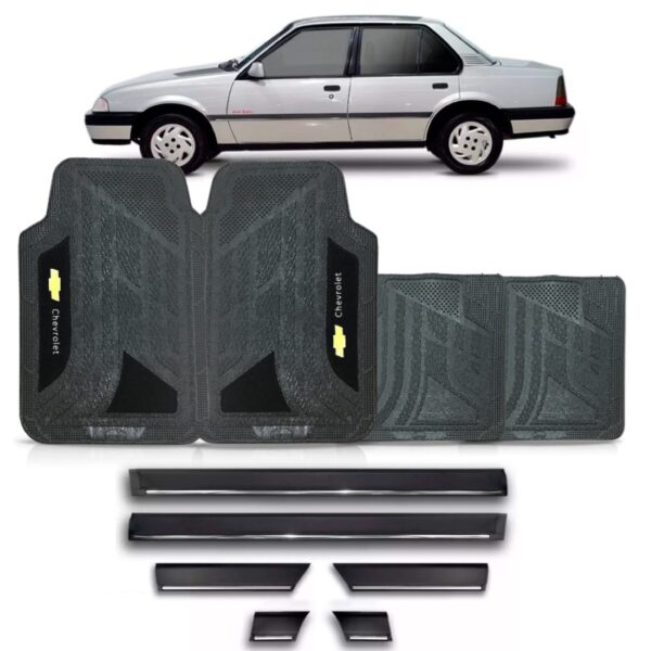 Friso Lateral Monza Gls 1991 A 1996 4p + Jogo Tapete Pvc