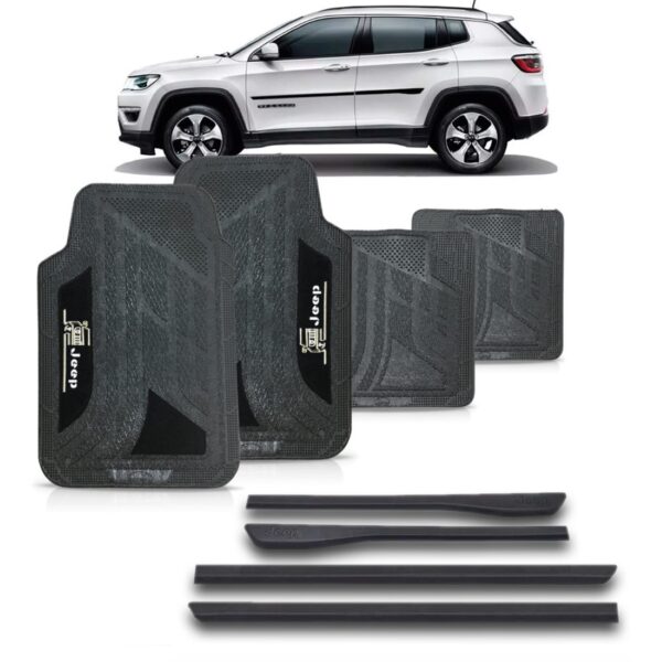 Friso Lateral Compass 2015 2016 2017 2018 + Jogo Tapete Pvc