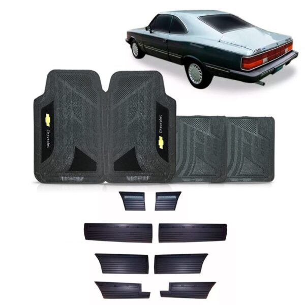 Friso Lateral Opala Diplomata 87 A 90 Preto 2p + Jogo Tapete