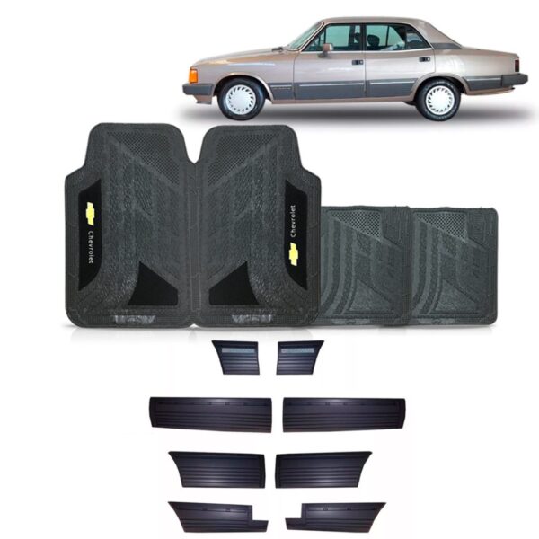 Friso Lateral Opala Diplomata 87/90 Preto 4p + Jogo Tapete. Preto