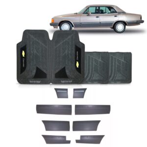 Friso Lateral Opala Diplomata 87 A 90 Cinza 4p + Jogo Tapete Preto