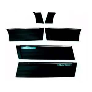 Friso Lateral Monza Classic 87 A 90 Preto 25cm + Jogo Tapete