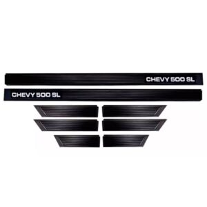 Friso Lateral Chevy 500 Sl 1983 A 1995 + Jogo Tapete Pvc