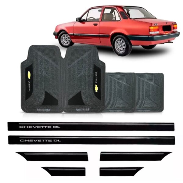 FRISO LATERAL CHEVETTE DL 1987 A 1990 + JOGO TAPETE