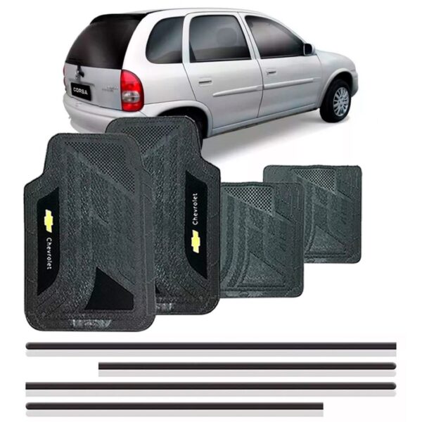 Friso Lateral Corsa 1994 A 1997 4p (fino) + Jogo Tapete