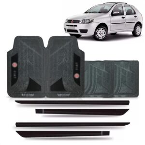 Friso Lateral Fiat Palio 2007 2008 4p + Jogo Tapete Carpete