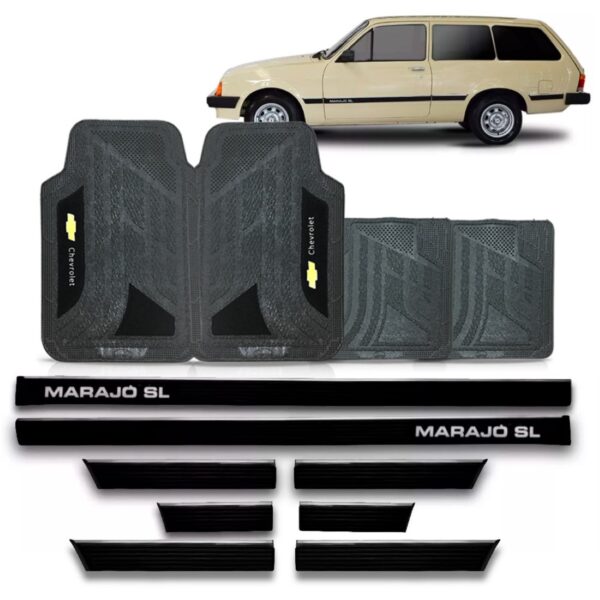 Friso Lateral Marajo Sl 1983 A 1986 Castelinho + Jogo Tapete