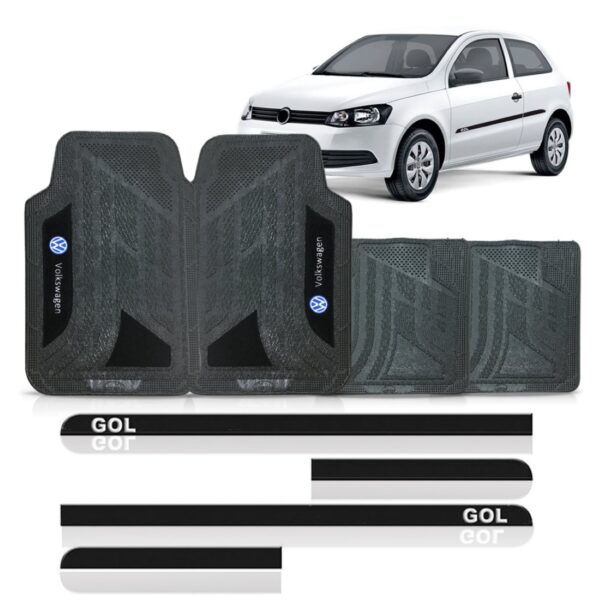 Kit Friso Lateral Gol 2013 A 2017 2 Portas Com Jogo Tapete