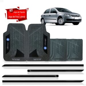 Friso Lateral Gol/voyage/fox G4 G5 Preto Liso + Jogo Tapete
