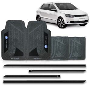 Friso Lateral Gol/voyage 2013 A 2017 4p Preto + Jogo Tapete