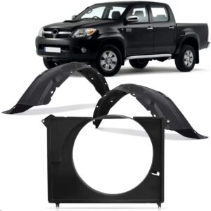 Kit Defletor C/ Par Aparabarro Dianteiro Hilux 2005 A 2011