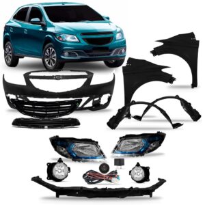 Kit Frente Onix Prisma 2012 2013 2014 2015 2016 Preto