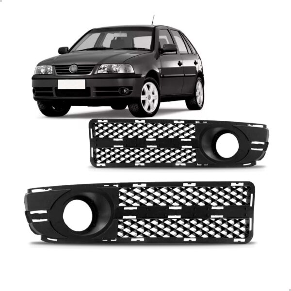 Jogo Tela Moldura Milha Gol Saveiro Voyage 03 04 05 Retrovex Preto