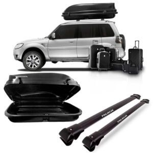 Jogo Suporte Pajero Tr4 2010/2012 Preta Com Maleiro 600 L Preto