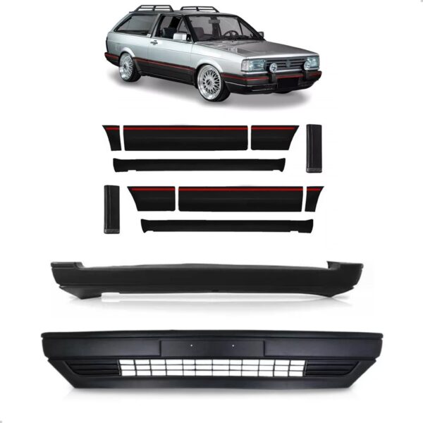 Kit Envolvente Parati 1987 A 1995 Preto Com Friso Lateral