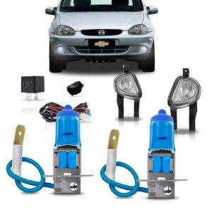 Lâmpada Com Kit Farol De Milha Corsa Classic 2000 A 2007