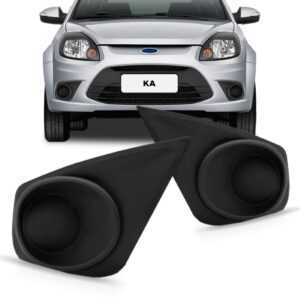 Par Moldura Milha Ford Ka 2012 2013 2014 Sem Furo C/garantia Preto