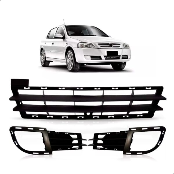 Kit Grade Astra 2003 A 2011 + Par Molduras Retrovex Preto