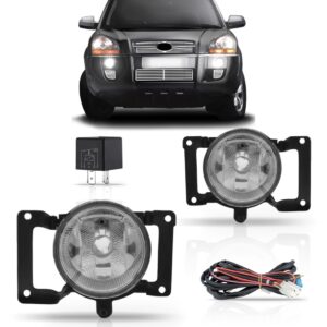 Kit Farol Milha Auxiliar Tucson 2003 A 2014 Cristal