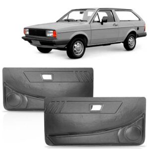 Par Forro Porta Gol Parati 85 A 97 Quadrado Dianteiro Preto Preto