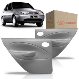 Par Forro Porta Fiesta 1996 A 2003 4 Portas Traseiro Cinza