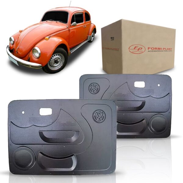Par Forro Porta Fusca 1978 À 1994 Dianteiro Preto