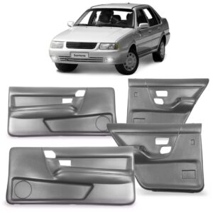Kit Forro Porta Santana 1991 A 1998 Dianteiro E Traseiro Cinza