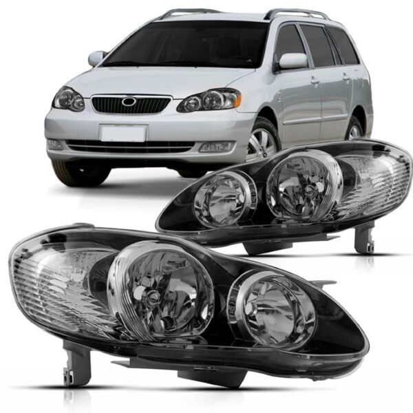 Par Farol Corolla Fielder 2003 04 05 06 07 2008 Fume Negro Direito E Esquerdo